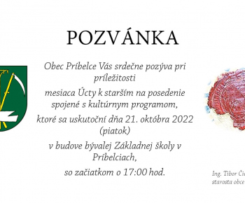 Posedenie - Úcta k starším  október 2022