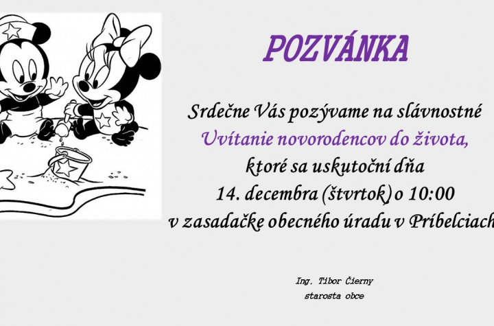 Uvítanie detí do života 14.12.2023