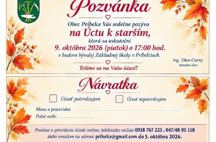 Úcta k starším 2026