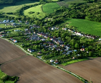 Letecké fotografie obce Príbelce