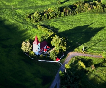 Letecké fotografie obce Príbelce