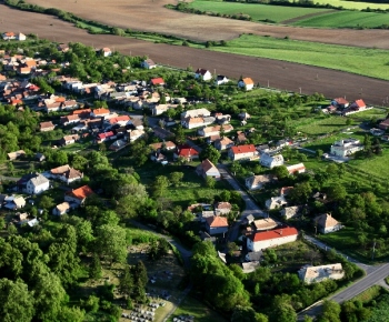 Letecké fotografie obce Príbelce