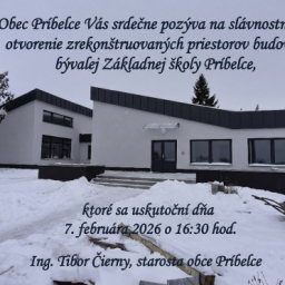 Pozvánka na slávnostné otvorenie